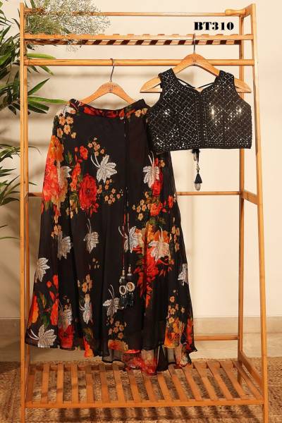 D.NO. BT310 BY BT GEORGETTE LEHENGA CHOLI MANUFACTURER IN INDIA